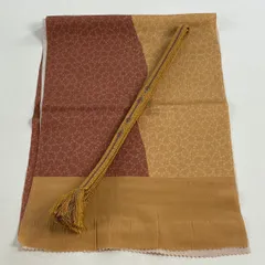 【美品】 和装セット 優品 帯締め帯揚げ2点セット 小花 茶色 正絹 和装小物  【中古】