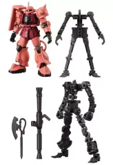 【中古】食玩 トレーディングフィギュア シャア専用ザク アーマー+フレームセット 「機動戦士ガンダム Gフレーム03」