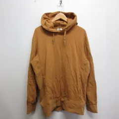 ユニクロ UNIQLO U スウェット プル パーカー L イエローブラウン ユニクロユー