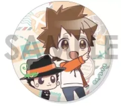【中古】バッジ・ビンズ 沢田綱吉＆リボーン 「家庭教師ヒットマンREBORN! ミニキャラトレーディング缶バッジ～travel～」
