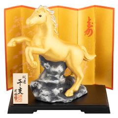 午年 馬 置物｜ 新風 ｜瑞峰作 合金製 【高岡銅器 置物】 - メルカリ