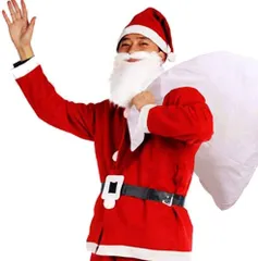 [ROZZERMAN] サンタクロース コスチューム 大人用 サンタ コスプレ クリスマス 衣装 トナカイ (赤)