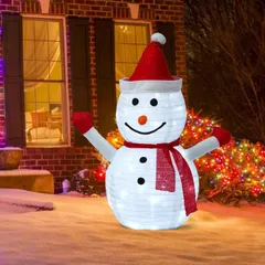 クリスマス 飾り ライト デコレーション LED 置物 ライト 雪だるまライト ランタン クリスマス装飾ライト イルミネーション 電池式 室内 屋外 イベント 雰囲気作り 飾り付け ウォームホワイト (雪だるまライト)