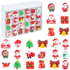 DARENYI 光る指輪 クリスマス 24個セット 光るおもちゃ 景品 3Dデザイン クリスマス光るおもちゃ キラキラ ピカピカ パーティー小物 くじ引き ライブ用 子供会 プレゼント お祭り 縁日グッズ イベント 景品 子供・大人対応可 []