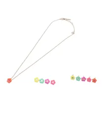 美品 マリークヮント ネックレス ピアス フラワーモチーフ セット レディース MARY QUANT