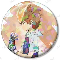 【中古】バッジ・ビンズ 沢田綱吉 「家庭教師ヒットマンREBORN! 描き下ろし 歩みver. トレーディングホログラム缶バッジ」