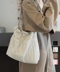 ショルダーバッグ 大容量 巾着バッグ