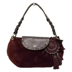 Anya Hindmarch(アニヤハインドマーチ) ショルダーバッグ - ボルドー スタッズ/フラワー レザー