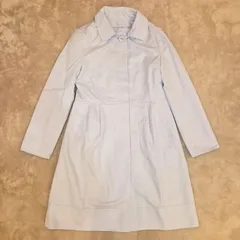 KUMIKYOKU／組曲／スプリングコート／淡い水色／サイズ2（M相当）／コットン×ポリエステル／比翼／Aライン