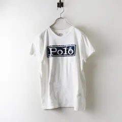 JPタグ ポロ ラルフローレン POLO RALPHLAUREN スパンコールロゴ刺繍 半袖Tシャツ M(165/92A)ホワイト┃【2400014684025】