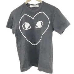 PLAY COMMEdesGARCONS(プレイコムデギャルソン) 半袖Tシャツ サイズM レディース - 黒×アイボリー ハート/クルーネック