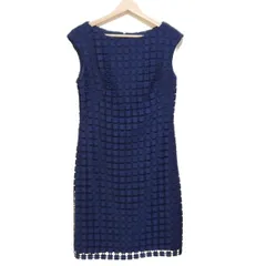 RalphLauren(ラルフローレン) ワンピース サイズ6 M レディース美品  - ネイビー クルーネック/半袖/ロング/刺繍