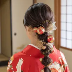 髪飾り　成人式　結婚式　卒業式　七五三　振袖　袴　白無垢　色打掛　浴衣　和装　和婚　753 OHANA