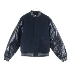 SAINT LAURENT PARIS (サンローランパリ) Leather Sleeve Teddy Jacket レザースリーブ テディジャケット ブルゾン ブラック 494172 Y171Qのサムネイル
