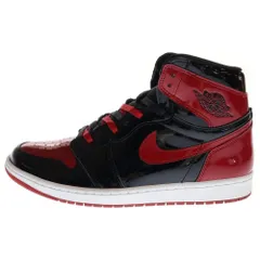 NIKE (ナイキ) AIR JORDAN 1 RETRO HIGH OG BRED PATENT エアジョーダン1レトロハイ ブレッド パテント ハイカットスニーカー レッド/ブラック US11/29cm 555088-063