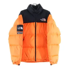 SUPREME (シュプリーム) 16AW ×THE NORTH FACE Nuptse Jacket ザノースフェイス ヌプシダウンジャケット ブラック/オレンジ ND51602I