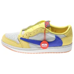 NIKE (ナイキ) ×Travis Scott WMNS Air Jordan 1 Retro Low OG Canary DZ4137-700 トラヴィススコット ウィメンズ エアジョーダン1 カナリー ローカットスニーカー