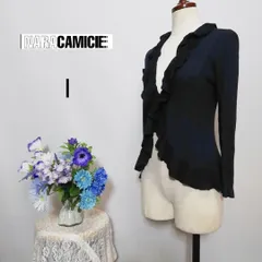 ナラカミーチェ　極上美品　フリル　薄手カーディガン　ネイビー色系　Мサイズ