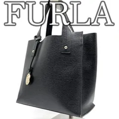 ★【訳アリ】フルラ トートバッグ ミューズ レザー 黒 A4収納 肩掛け 通勤 大容量 きれいめ シンプル エレガント Fロゴチャーム付き 収納力抜群 デイリー 上品 高見え ビジネス レディースバッグ FURLA