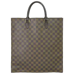本物 ルイヴィトン LOUIS VUITTON LV サックプラ ダミエ エベヌ トートバッグ ハンドバッグ ブラウン N51140 ビトン バッグ 中古【フォロー割】