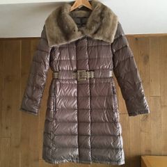 美品 マックスマーラ Max Mara ミンクMINK ファー付き クロコダイル