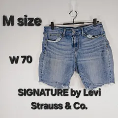 【海外古着】👖✨ SIGNATURE by Levi Strauss & Co.（シグネチャー バイ リーバイス） ライトウォッシュ カットオフ デニムショーツ ミッドライズスキニー