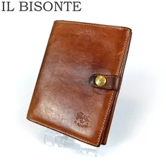 IL BISONTE イルビゾンテ 二つ折り財布 レザー 本革 ヴィンテージ エイジングありメンズ レディース 中古 ブランド ブラウン 茶