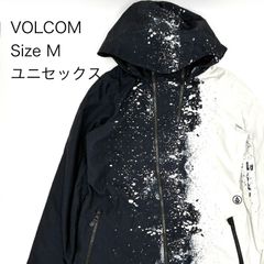 VOLCOM スノーボードジャケット M相当 ペイントデザイン ブラック