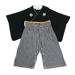 はかま ロンパース 男の子 カバーオール 70cm 袴 ベビー 赤ちゃん 和風 お食い初め 節句 七五三 お正月 誕生日 結婚式 お祝