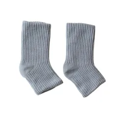 [SOWAN] レッグウォーマー かかと付き 冬用 しめつけない ショート 足首ウォーマー 内側シルク100% レディース (1, チャコールグレー)