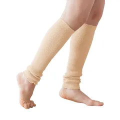 [SOWAN] [ソワン] 2足組 リブ編み オーガニックコットン レッグウォーマー レディース メンズ (くすみベージュ・くすみベージュ)