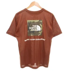 ザノースフェイス THE NORTH FACE ショートスリーブスクエアカモフラージュティー S/S Square Camoflage Tee Tシャツ 半袖 L クルーネック ロゴプリント 茶 ブラウン NT32158 /GV