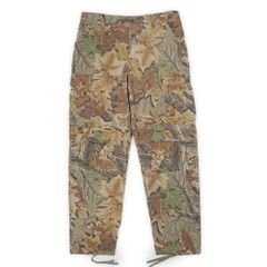 LADIGA SPORTSWEAR 00s 2000年代 6ポケット カーゴパンツ MADE IN USA アメリカ製 迷彩 アドバンテージカモ ハンティング ヴィンテージ 古着 メンズ リアルツリーカモ柄 M-R【中古】