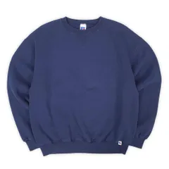 ラッセル RUSSELL 90s 00s 90-2000年代 前V ブランクスウェット 無地 旧タグ トレーナー フェード USA ヴィンテージ アメリカ 古着 メンズ スウェット トレーナー ネイビー 紺 L【中古】