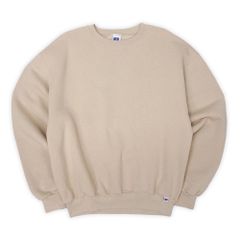 ラッセル RUSSELL 90s 00s 90-2000年代 前V ブランクスウェット 無地 トレーナー レアカラー 旧タグ USA ヴィンテージ アメリカ 古着 メンズ スウェット トレーナー ベージュ L【中古】