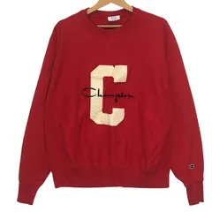 ヴィンテージ Champion REVERSE WEAVE/チャンピオンリバースウィーブ スウェット トレーナー フロント刺繍 HONDURAS製 メンズ M レッド