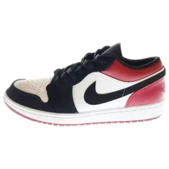NIKE (ナイキ) Air Jordan 1 Black Toe エアジョーダン1 ブラックトゥ ローカットスニーカー ブラック/レッド US10/28cm 553558-116