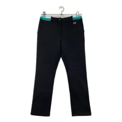中古 レディース チャンピオンゴルフ Champion パンツ L 黒 スウェット フルレングス ウエストゴム 軽量