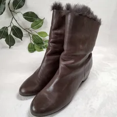 【美品】fitfit/フィットフィット/ショートブーツ/茶色/ブラウン/23.5cm