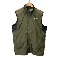 ナイキ NIKE Tech Mesh Vest FullZip フルジップ ベスト ロゴ刺繡 メッシュ M カーキ FA121205YNG メンズ