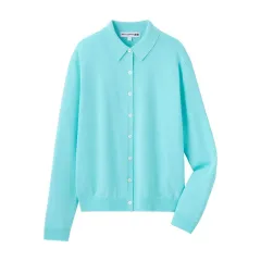 ユニクロ イネス シャツ型カーディガン L