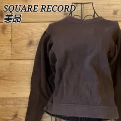 美品✨ スクエアレコード SQUARE RECORD トレーナー スウェット プルオーバー ルームウェア Mサイズ クルーネック 長袖 綿100 コットン100 Cotton100 無地 軽量 柔らか素材 大人カジュアル ナチュラル シンプル ベーシック