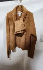 アドレス カシミア ニット セーター ブラウン