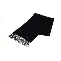 Paul Smith (ポールスミス) ロゴ刺繍ウールマフラー ブラック