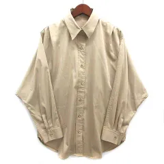 ラウンジドレス ガリャルダガランテ Loungedress GALLARDAGALANTE サテン ビッグ BIG シャツ 金ボタン 長袖 ベージュ F