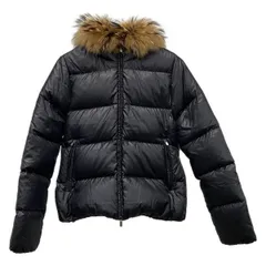 DUVETICA(デュベティカ) ダウンジャケット サイズ40 M レディース Adhara(アダラ) 黒 長袖/ファー/ジップアップ/冬