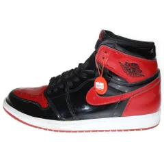 NIKE (ナイキ) Air Jordan 1 High OG Patent Bred エアジョーダン1 OG パテント ブレッド ハイカットスニーカー レッド US12/30cm 555088-063
