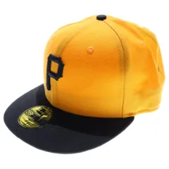 NEW ERA (ニューエラ) 59FIFTY Pittsburgh Pirates ピッツバーグ・パイレーツロゴ刺繍 ベースボールキャップ イエロー/ブラック