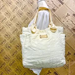 マークジェイコブス ハンド トートバッグ ナイロン 白 マザーズ FY326