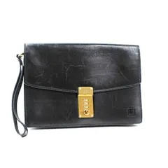 ダンヒル セカンドバッグ クラッチバッグ ダイヤルロック式 レザー ブラック